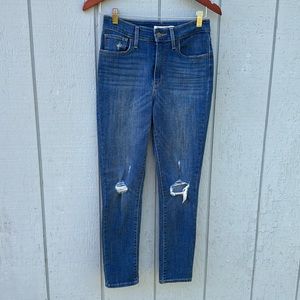Levis high rise skinny jeans